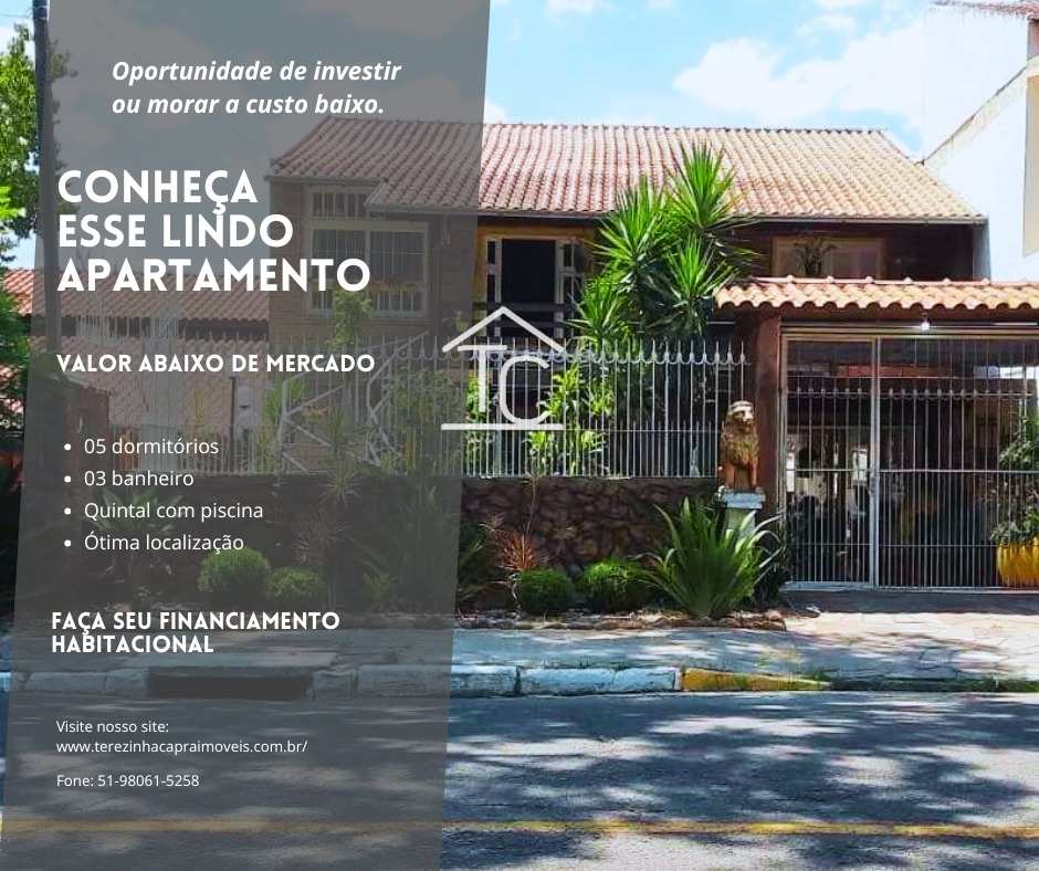 Casa à venda em Novo Hamburgo, Hamburgo Velho, com 5 quartos, 260m² - Terezinha Capra - Corretora de Imóveis